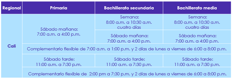 horarios