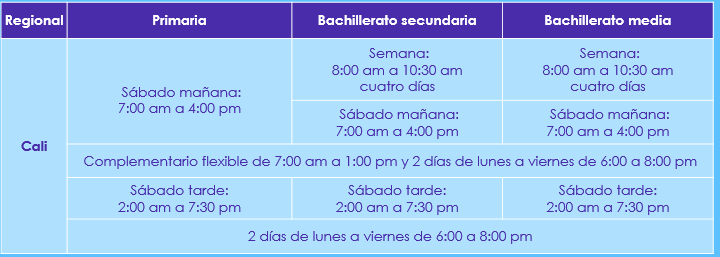 horarios nuevos 