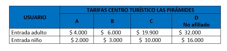 Tarifas tarde de verano cartago-piramides